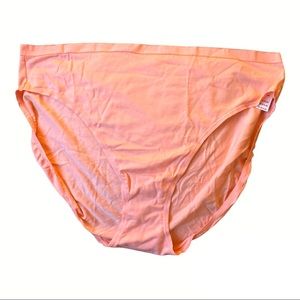 Victoria's Secret NWT High-Leg Brief Stretch Cotton Blend Melon Orange XL